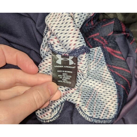 Under Armour Polo M Loose Fit Blue West Virginia Short Sleeve Golf Athletic - Picture 7 of 7